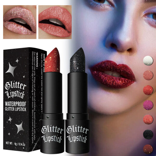 Matte Permanent Lipstick With Fine Glitters(50% OFF)
