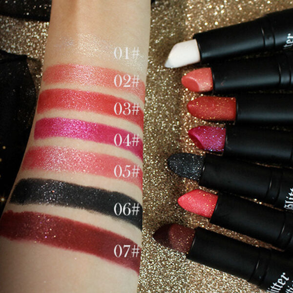 Matte Permanent Lipstick With Fine Glitters(50% OFF)