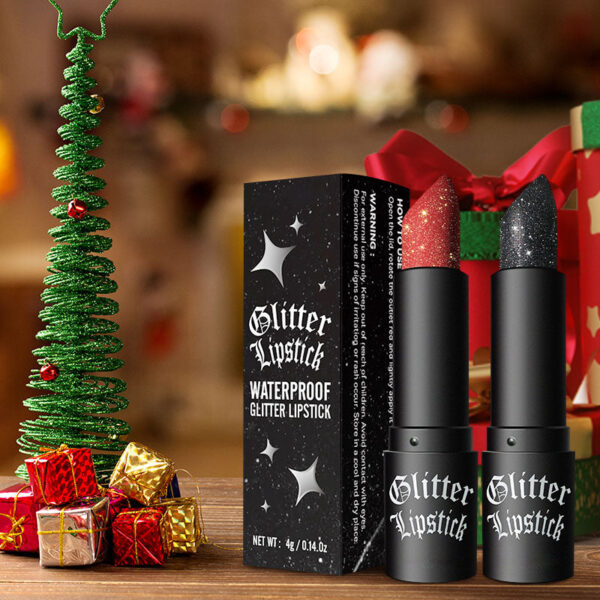 Matte Permanent Lipstick With Fine Glitters(50% OFF)