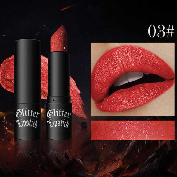 Matte Permanent Lipstick With Fine Glitters(50% OFF)